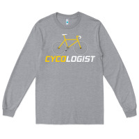 Heather Grey cycologist funny cycling and bicycle sport design cycler humor gift bi Long Sleeve Tee - linhVisuals