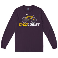 Plum cycologist funny cycling and bicycle sport design cycler humor gift bi Long Sleeve Tee - linhVisuals