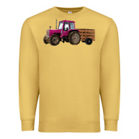 Antique Gold Pink Farm Tractor Premium Sweatshirt - RanaPortraitStore
