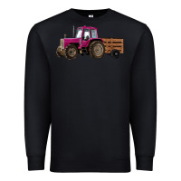 Black Pink Farm Tractor Premium Sweatshirt - RanaPortraitStore