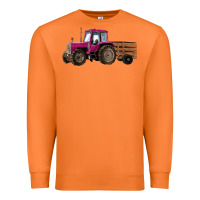 Carrot Pink Farm Tractor Premium Sweatshirt - RanaPortraitStore