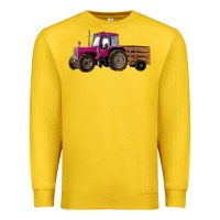 Lemon Pink Farm Tractor Premium Sweatshirt - RanaPortraitStore