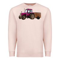 Pale Pink Pink Farm Tractor Premium Sweatshirt - RanaPortraitStore