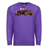 Purple Pink Farm Tractor Premium Sweatshirt - RanaPortraitStore