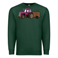 Sports Green Pink Farm Tractor Premium Sweatshirt - RanaPortraitStore