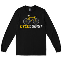 Black cycologist funny cycling and bicycle sport design cycler humor gift bi Long Sleeve Tee - linhVisuals