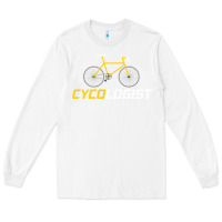 White cycologist funny cycling and bicycle sport design cycler humor gift bi Long Sleeve Tee - linhVisuals