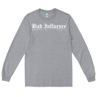 Heather Grey bad influence funny Long Sleeve Tee - linhVisuals