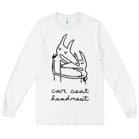 White Car Seat Headrest Long Sleeve Tee - linhVisuals