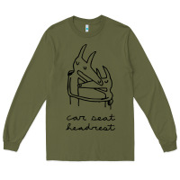 Army Green Car Seat Headrest Long Sleeve Tee - linhVisuals