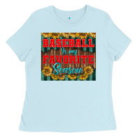Baby Blue baseball is my favorite season tumbler Ladies Tee - BundleAndBundleShop