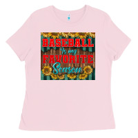 Bubblegum Pink baseball is my favorite season tumbler Ladies Tee - BundleAndBundleShop