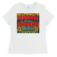White baseball is my favorite season tumbler Ladies Tee - BundleAndBundleShop