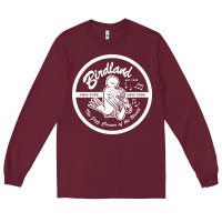 Burgundy birdland jazz club Long Sleeve Tee - linhVisuals