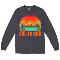 Smoke california t  shirt california sunset vintage trees scenery t  shirt Long Sleeve Tee - linhVisuals