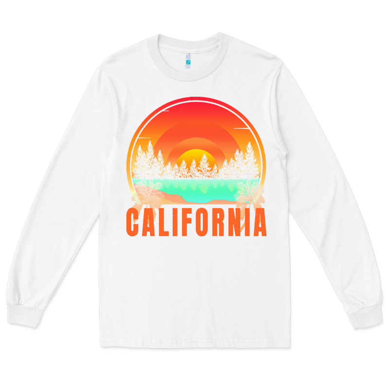 California T  Shirt California Sunset Vintage Trees Scenery T  Shirt Long Sleeve Tee by linhVisuals | Teevron