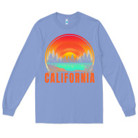 Colony Blue california t  shirt california sunset vintage trees scenery t  shirt Long Sleeve Tee - linhVisuals