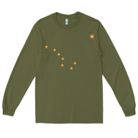 Army Green flag of alaska Long Sleeve Tee - linhVisuals
