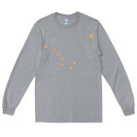 Heather Grey flag of alaska Long Sleeve Tee - linhVisuals