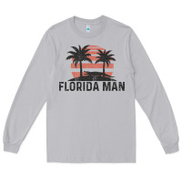Moon Dust florida man state funny meme vintage palm trees and sunset retro sun Long Sleeve Tee - linhVisuals