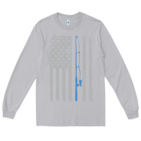 Moon Dust fishing american flag vintage fishing rod patriotic 4ht of july gift f Long Sleeve Tee - linhVisuals