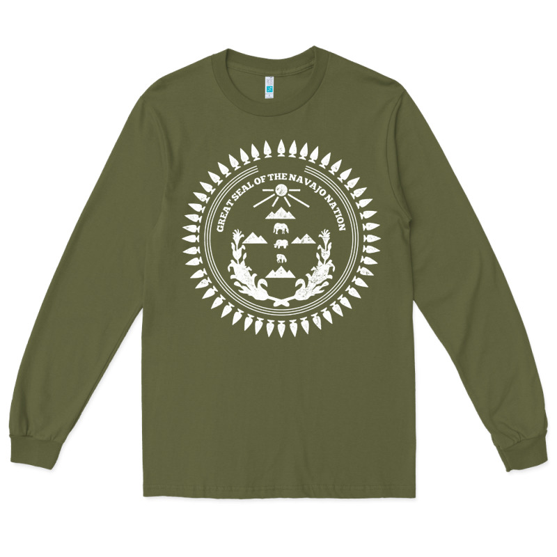 Great Seal Of The Navajo Nation Faded Style Design Long Sleeve Tee by linhVisuals | Teevron