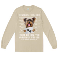 Mushroom funny yorkie personal stalker yorkshire terrier  dog i will follow you Long Sleeve Tee - linhVisuals