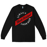 Black jamaica red stripe lager beer Long Sleeve Tee - linhVisuals
