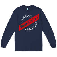 Navy jamaica red stripe lager beer Long Sleeve Tee - linhVisuals