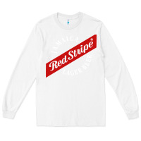 White jamaica red stripe lager beer Long Sleeve Tee - linhVisuals