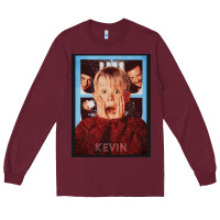 Burgundy home alone kevin Long Sleeve Tee - linhVisuals