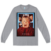 Heather Grey home alone kevin Long Sleeve Tee - linhVisuals