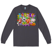 Smoke Spooky Vibes Ghost Long Sleeve Tee - CowhideDigitalArt