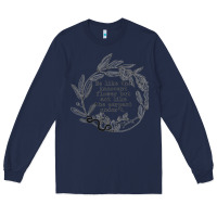 Navy Lady Macbeth Shakespeare Quote Long Sleeve Tee - linhVisuals