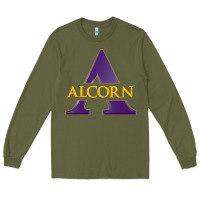 Army Green Alcorn Athletics Long Sleeve Tee - linhVisuals