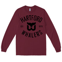 Burgundy hartford ice hockey 1979 Long Sleeve Tee - linhVisuals