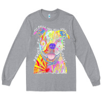 Heather Grey pitbull t  shirt beware of pitbulls they will steal your heart t  shir Long Sleeve Tee - linhVisuals