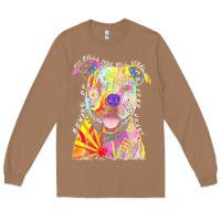 Toasted Coconut pitbull t  shirt beware of pitbulls they will steal your heart t  shir Long Sleeve Tee - linhVisuals