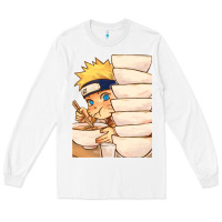 White Nar Manga Ruto Ramen Long Sleeve Tee - linhVisuals