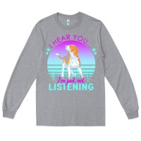 Heather Grey beagle t  shirt i hear you i'm just not listening beagle lover t  shir Long Sleeve Tee - linhVisuals