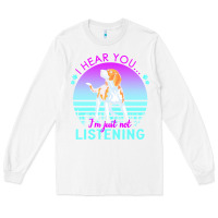 White beagle t  shirt i hear you i'm just not listening beagle lover t  shir Long Sleeve Tee - linhVisuals