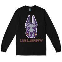 Black Ualbany Great Danes Long Sleeve Tee - linhVisuals