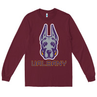 Burgundy Ualbany Great Danes Long Sleeve Tee - linhVisuals