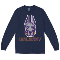 Navy Ualbany Great Danes Long Sleeve Tee - linhVisuals