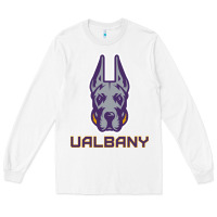 White Ualbany Great Danes Long Sleeve Tee - linhVisuals
