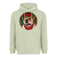 Matcha Christmas English Bulldog Heavyweight Hoodie - RanaPortraitStore