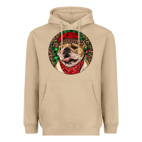 Mushroom Christmas English Bulldog Heavyweight Hoodie - RanaPortraitStore