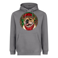 Storm Christmas English Bulldog Heavyweight Hoodie - RanaPortraitStore
