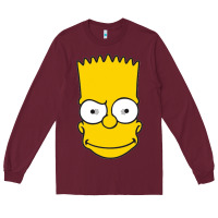 Burgundy kartun bart simpson mask Long Sleeve Tee - linhVisuals