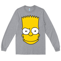 Heather Grey kartun bart simpson mask Long Sleeve Tee - linhVisuals